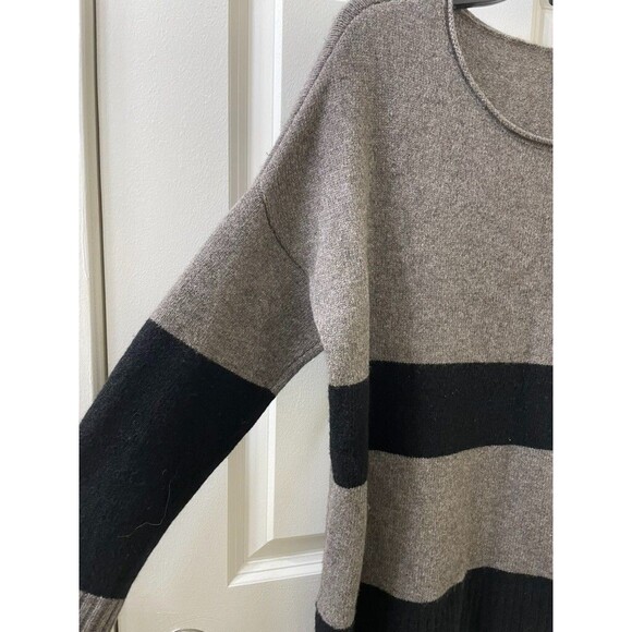 EILEEN FISHER Color block Wool Sweater - Picture 2 of 7